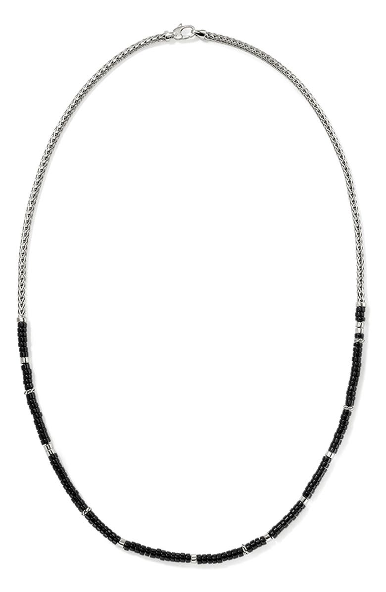 John Hardy Heishi Chain Necklace, Silver, Gemstones, Alternate, color,