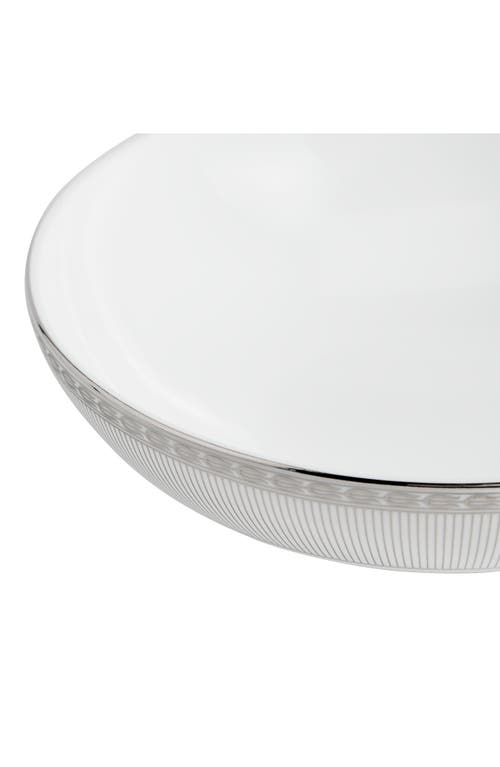 Wedgwood Silver Tonquin Bone China Cereal Bowl In White