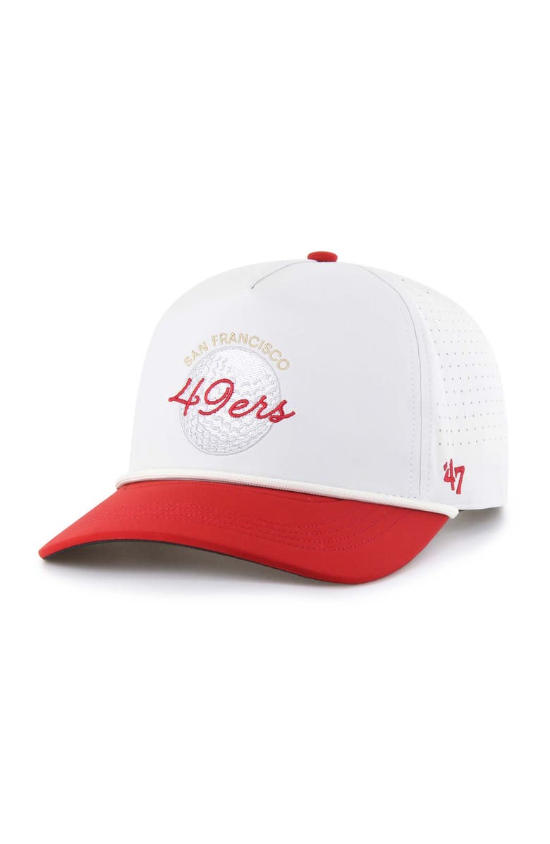 '47 Men's '47 White/Scarlet San Francisco 49ers Gimmie Golf Hitch Rope Adjustable Hat, Alternate, color, 