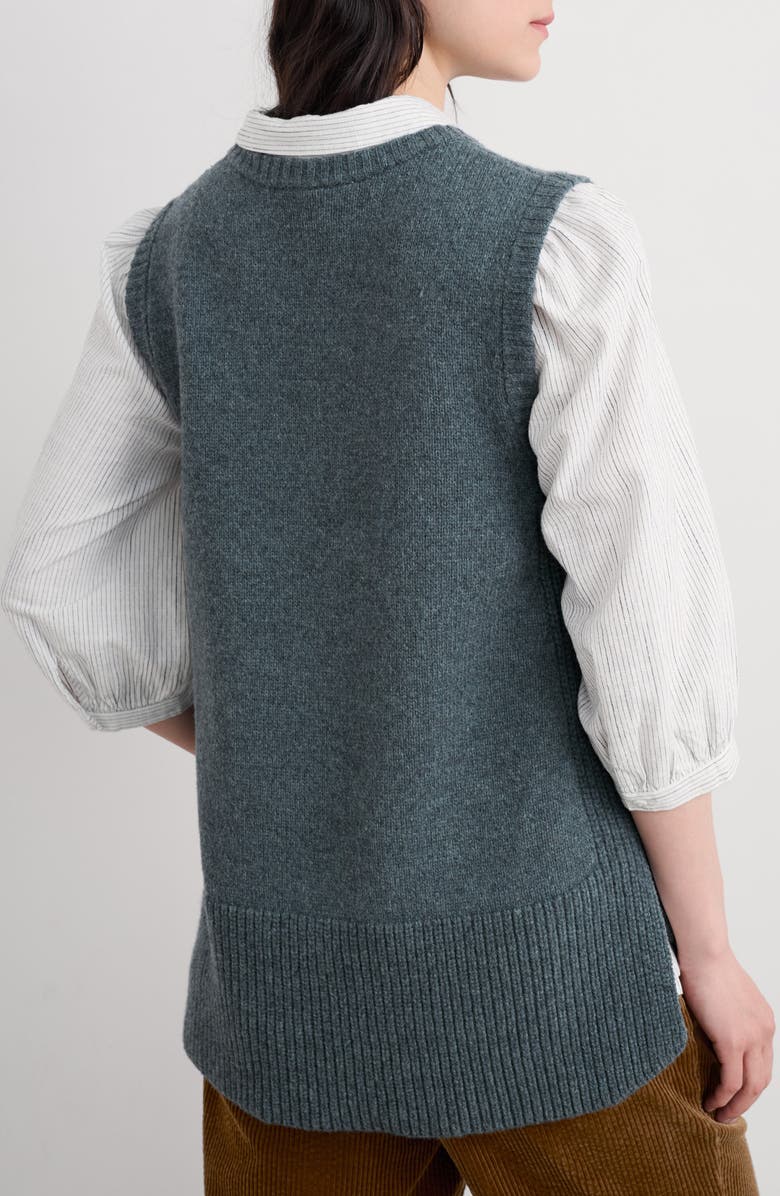 Seasalt Cornwall Coupling Merino Wool Blend Vest, Alternate, color, Knit Melange Light Nickel