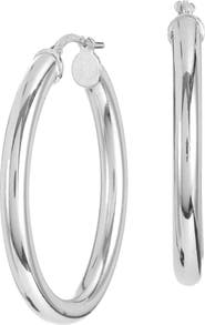 SAVVY CIE JEWELS Oval Hoop Earrings
