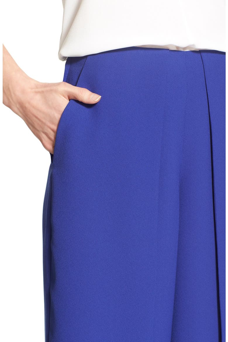 Pleat Waist Culottes, Alternate, color, VIVID INDIGO