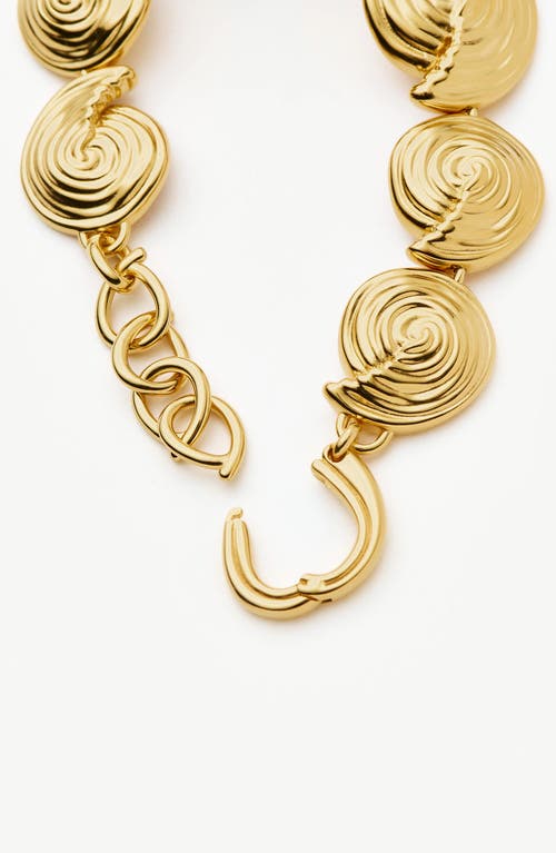 Missoma Womens Spiral Statement 18ct Yellow Gold-plated Bracelet In Gold