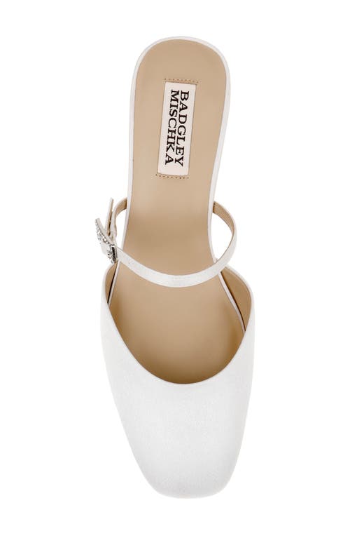 Badgley Mischka Collection Valarie Mary Jane Mule In White