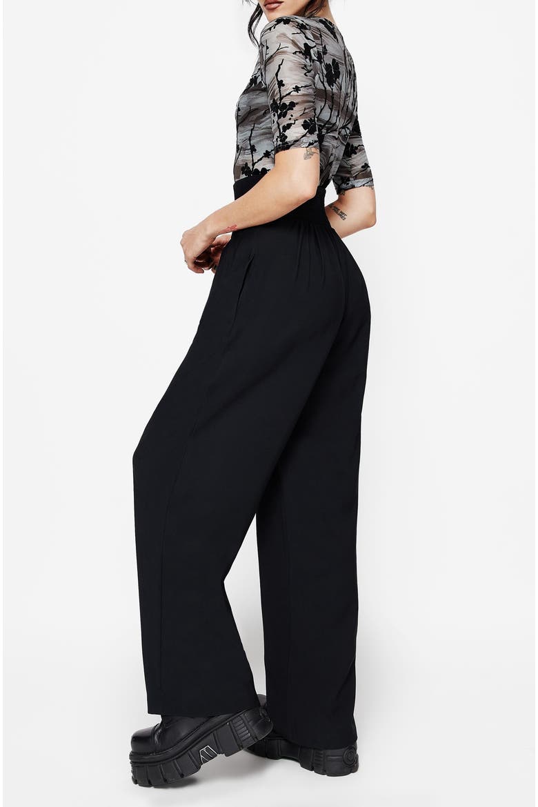 Brenna Corset Wide Leg Trouser, Alternate, color, Black