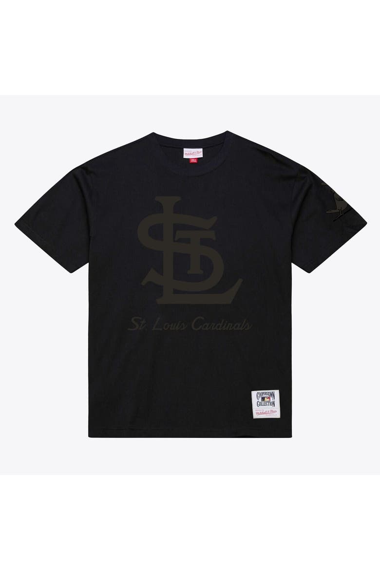 Men Mitchell & Ness Black St. Louis Cardinals Cooperstown Collection Phantom T-Shirt, Main, color, Black