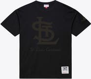 Mitchell & Ness Men Mitchell & Ness Black St. Louis Cardinals Cooperstown Collection Phantom T-Shirt