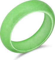 BLING JEWELRY Eternity Dyed Green Jade Ring