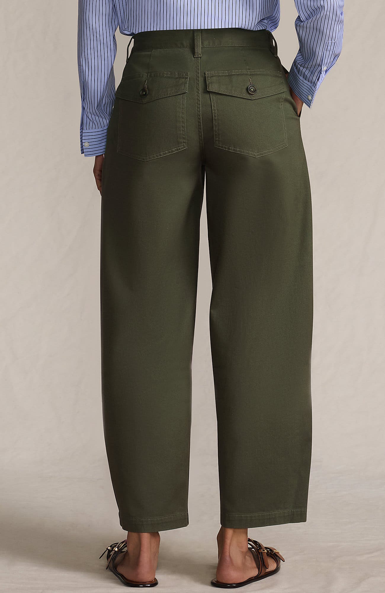 High Rise Barrel Leg Chino Pants - image 4