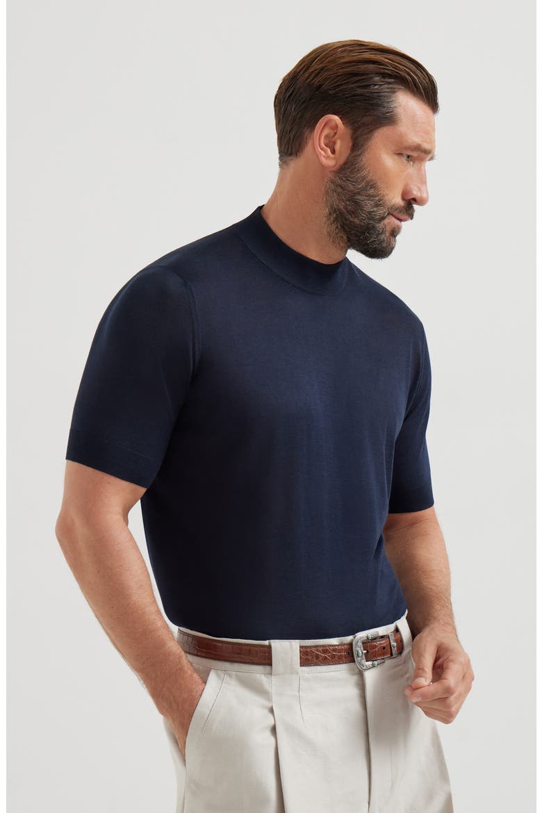 Knit T-shirt, Alternate, color, Navy Blue