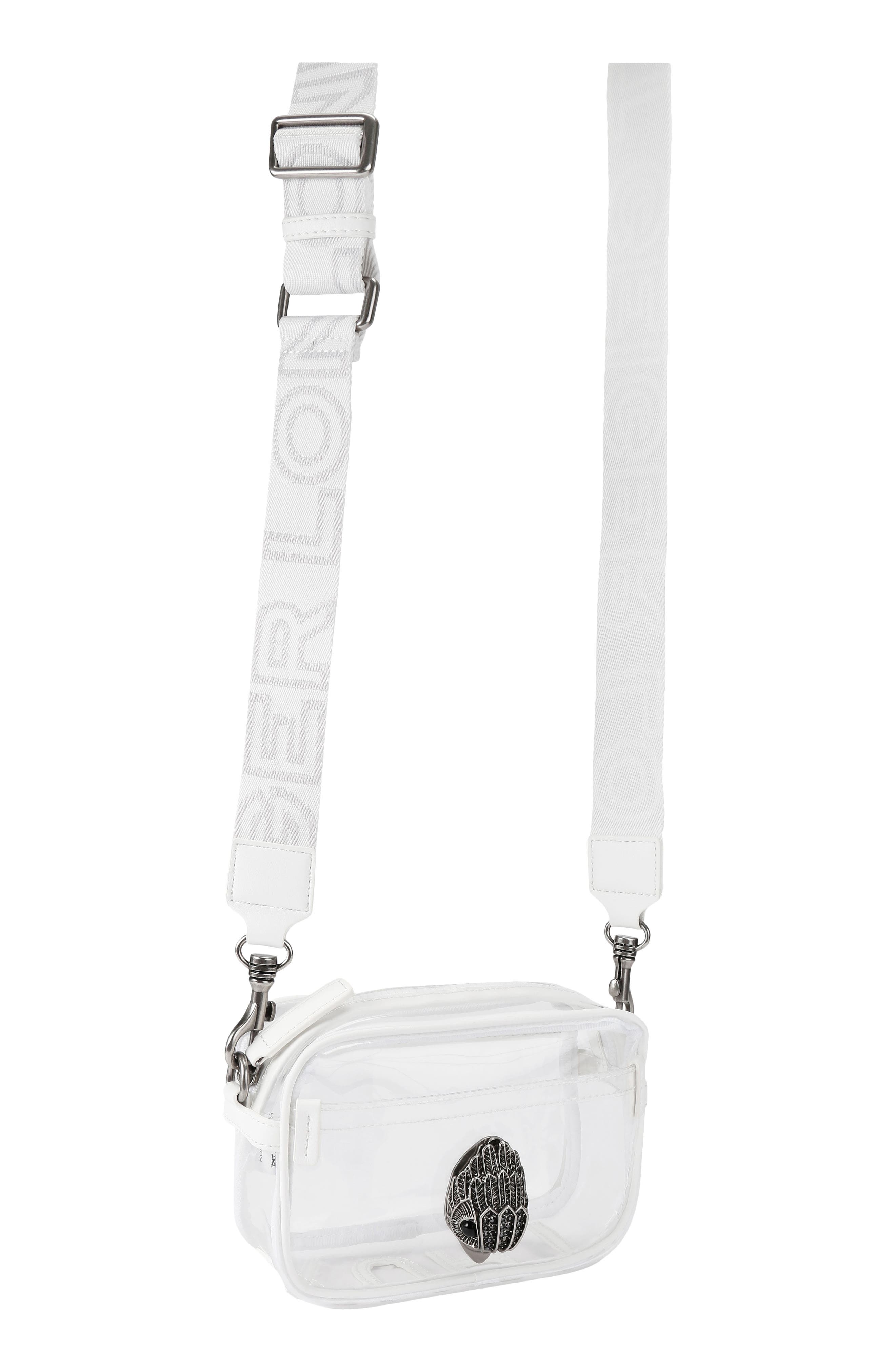 Small Kensington Vinyl Camera Crossbody Bag, Alternate, color, WHITE