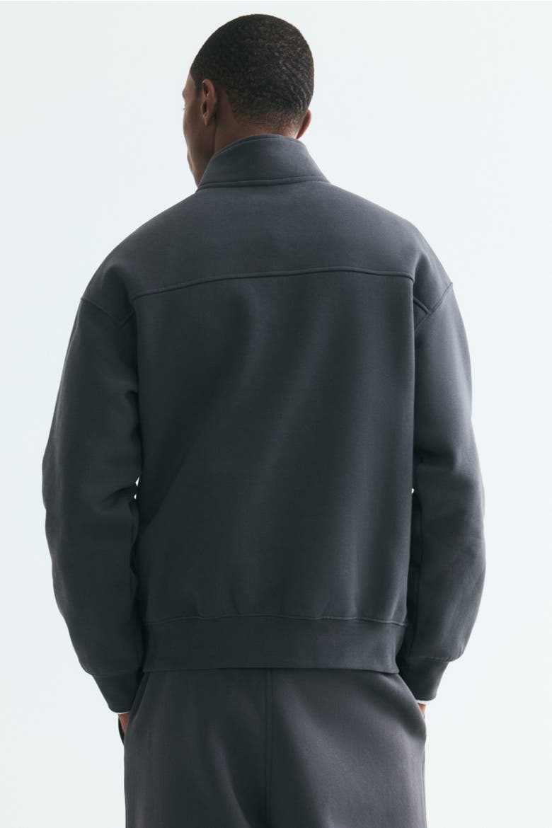 Loose Fit Zip-top Sweatshirt, Alternate, color, Dark gray