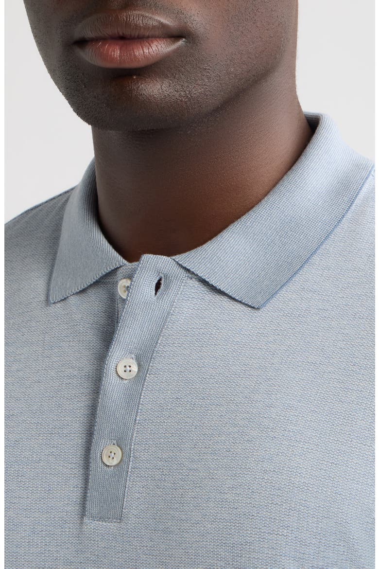 Barnes Crown Crafted Knit Polo, Alternate, color, BLUE FROST