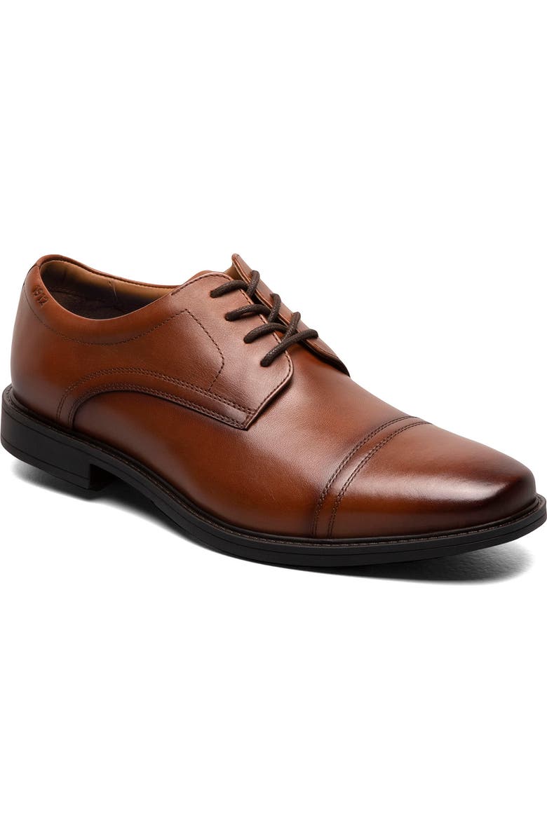 NUNN BUSH Baxter Cap Toe Derby - Wide Width Available, Main, color, Cognac