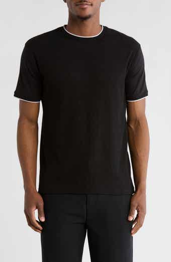 DENIM AND FLOWER Tipped Textured Cotton Blend T-Shirt