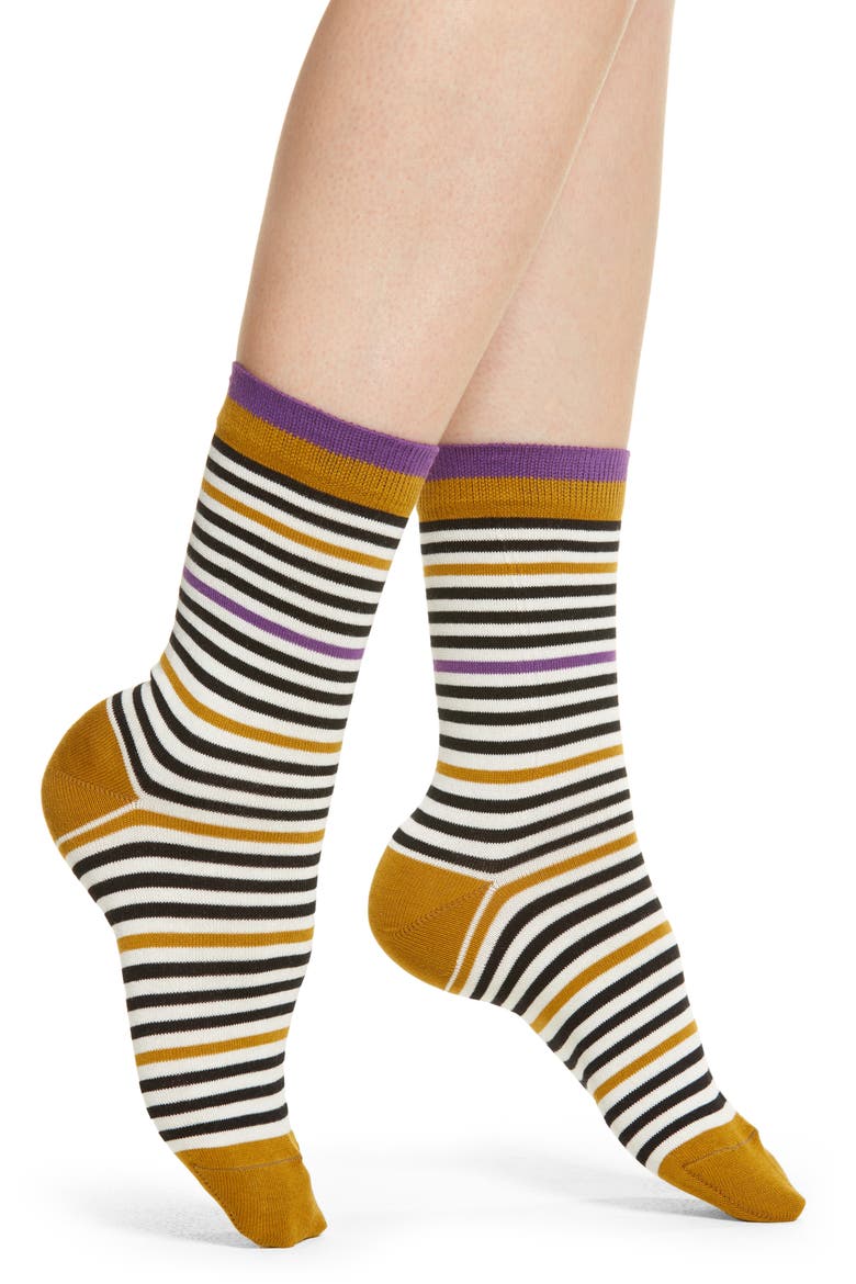 Henri Stripe Socks, Main, color, DARK VIOLET