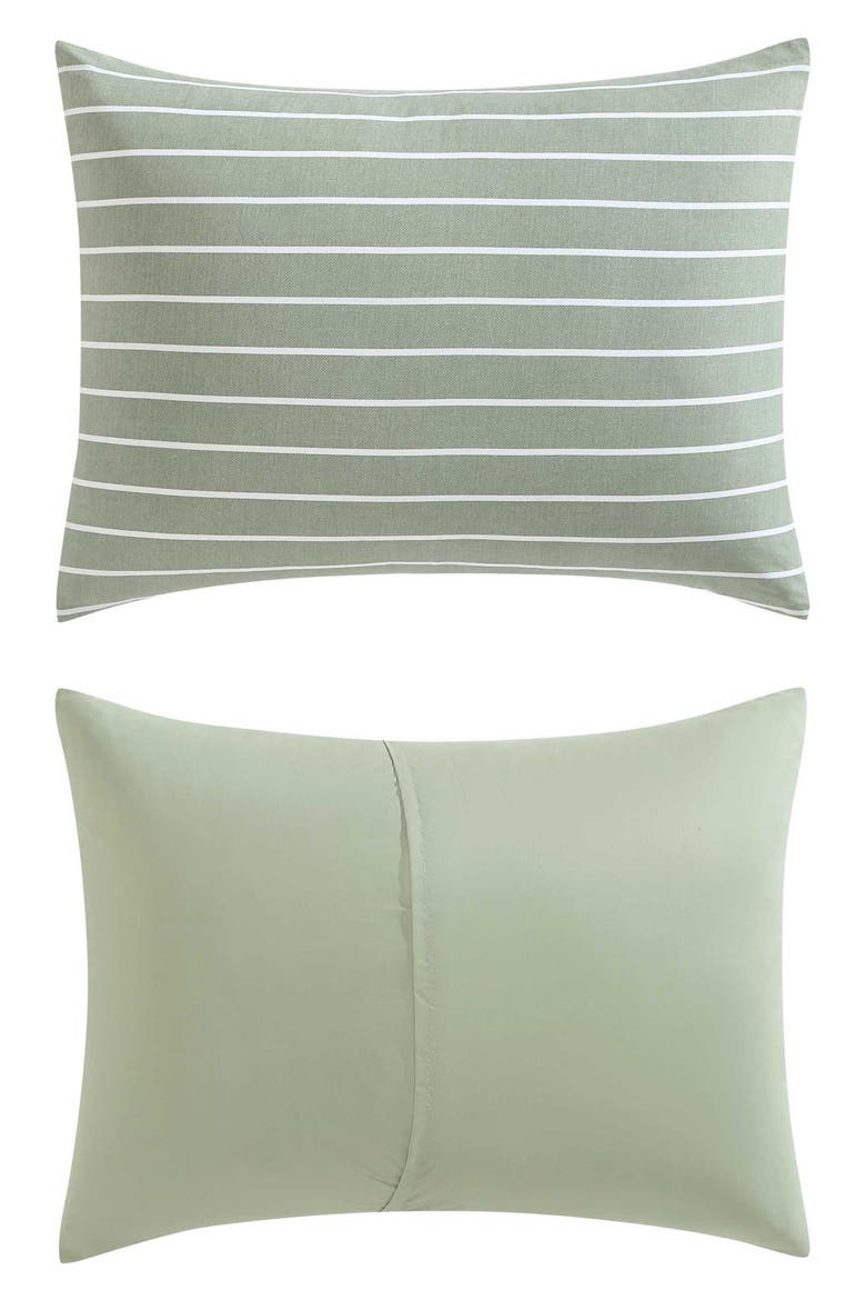 Park Stripe Comforter Set, Alternate, color, MEDIUM / DARK GREEN