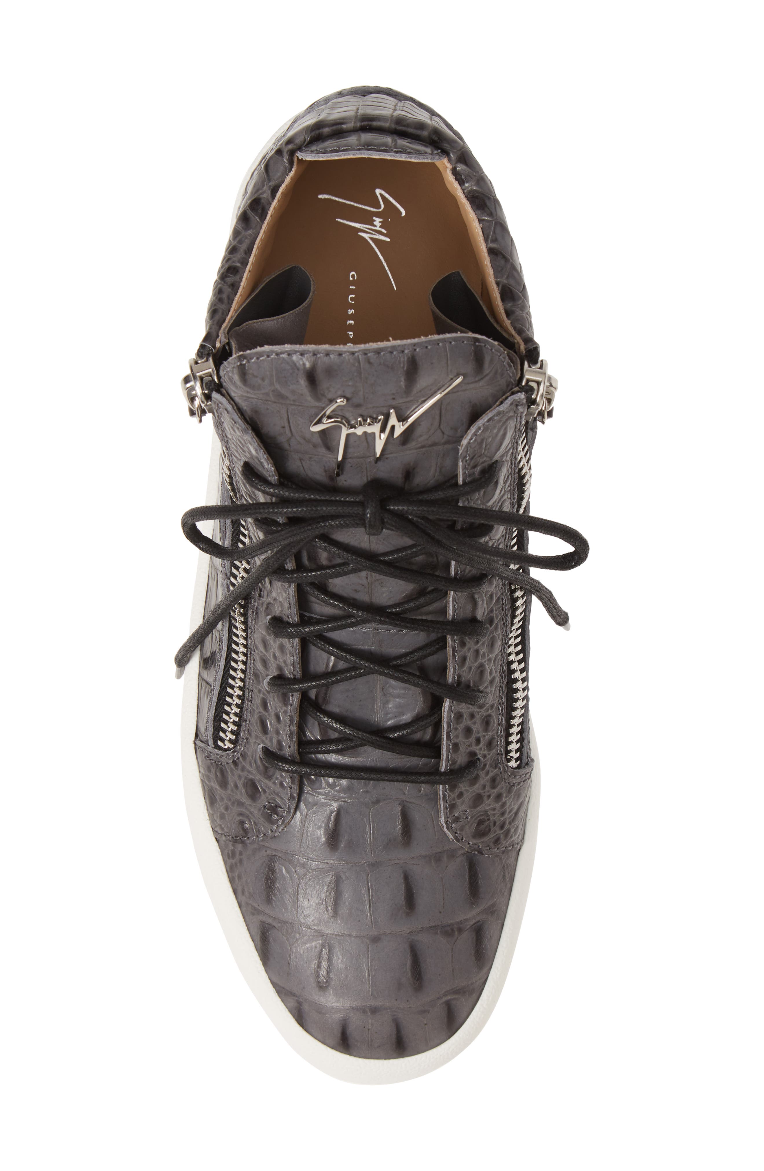Croc Embossed Sneaker, Alternate, color, ANTHRACITE