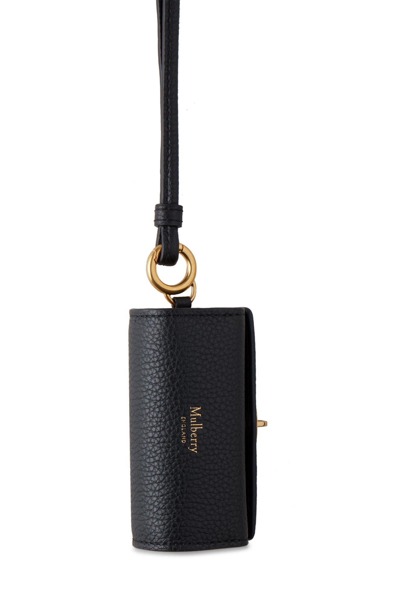 Mulberry Leather Lipstick Case Wristlet, Alternate, color, 