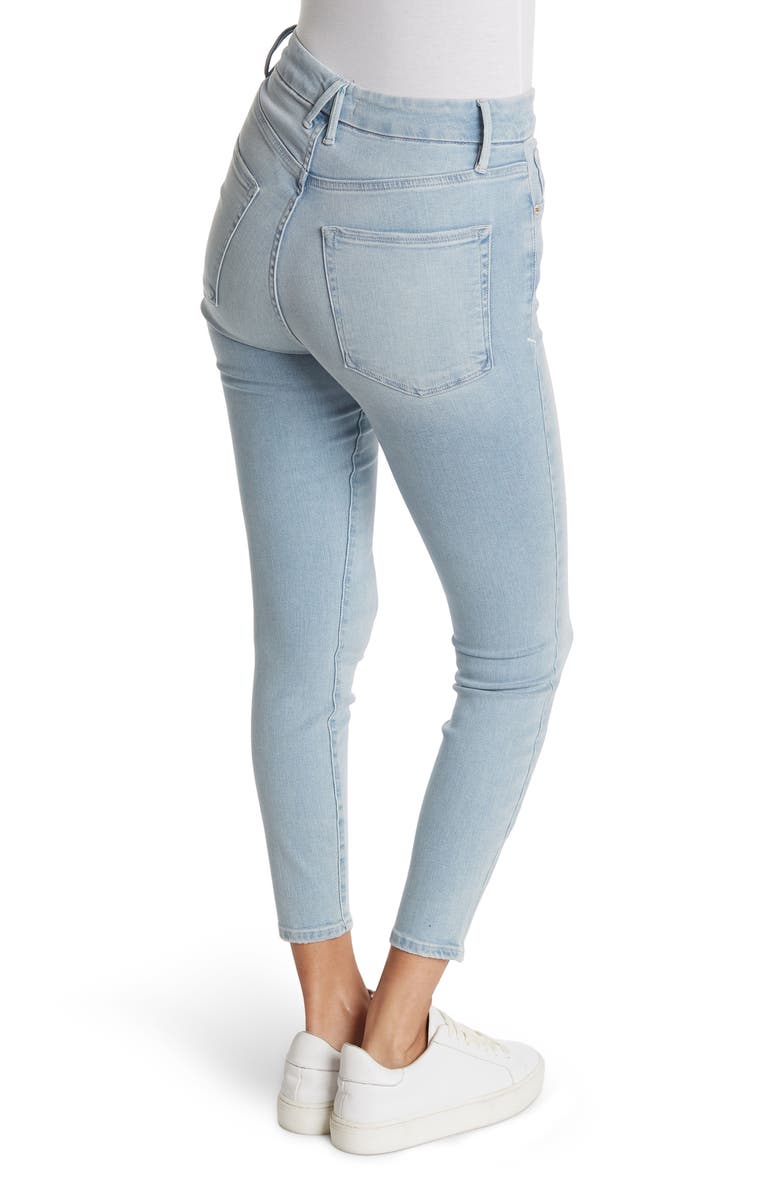 Good American Good Waist High Waist Crop Skinny Jeans, Alternate, color, 