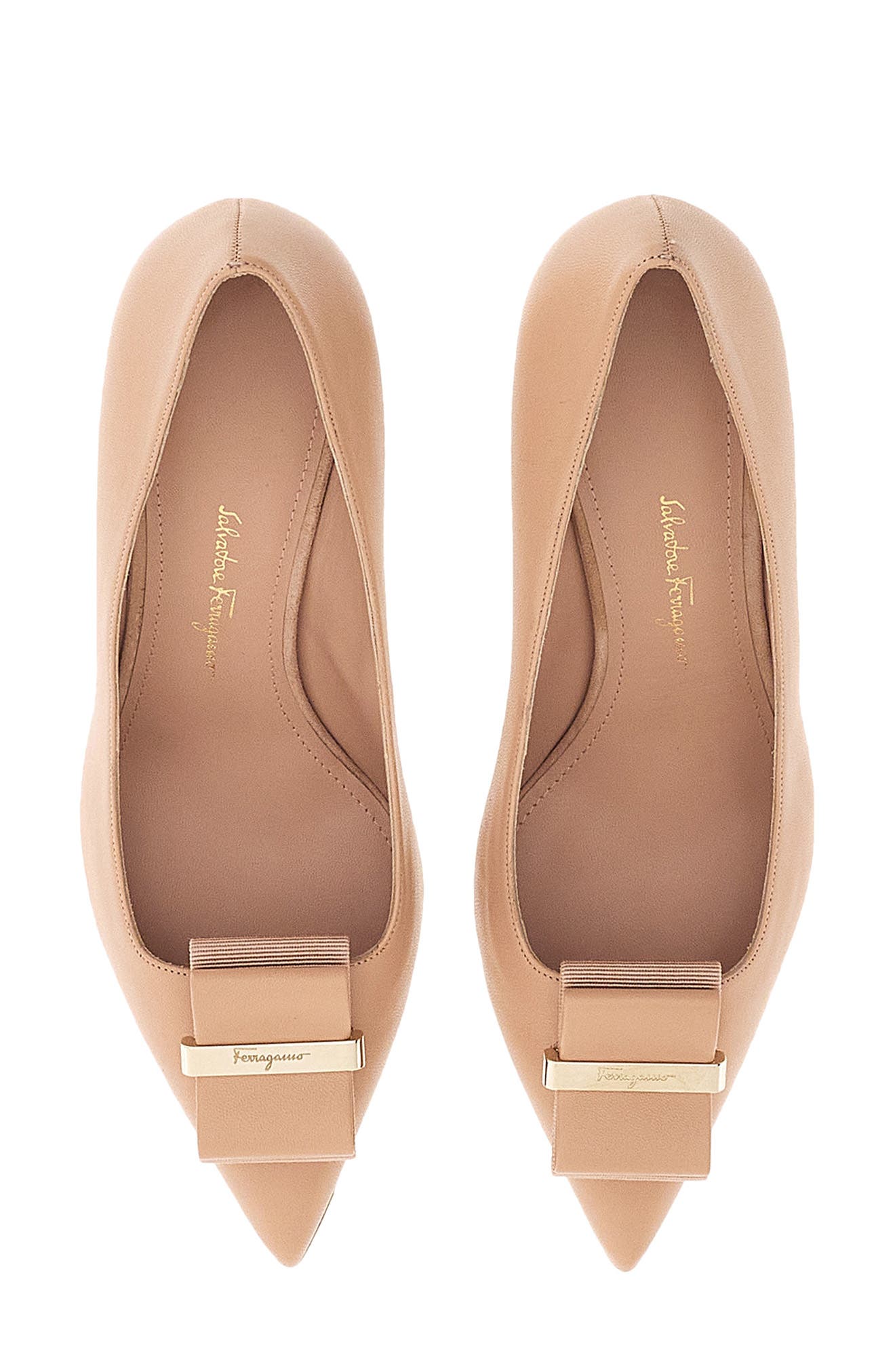 FERRAGAMO Winnie Bow Pointed Toe Pump, Alternate, color, 