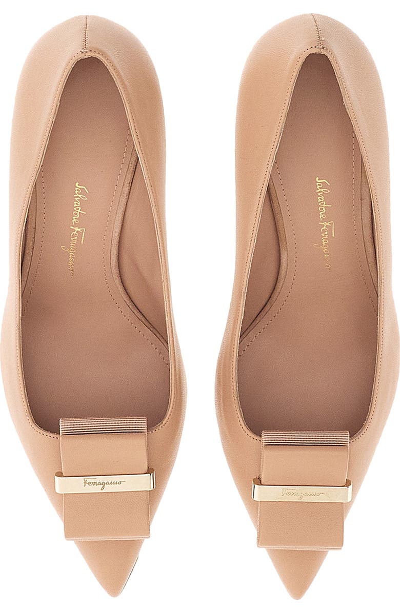 FERRAGAMO Winnie Bow Pointed Toe Pump, Alternate, color,