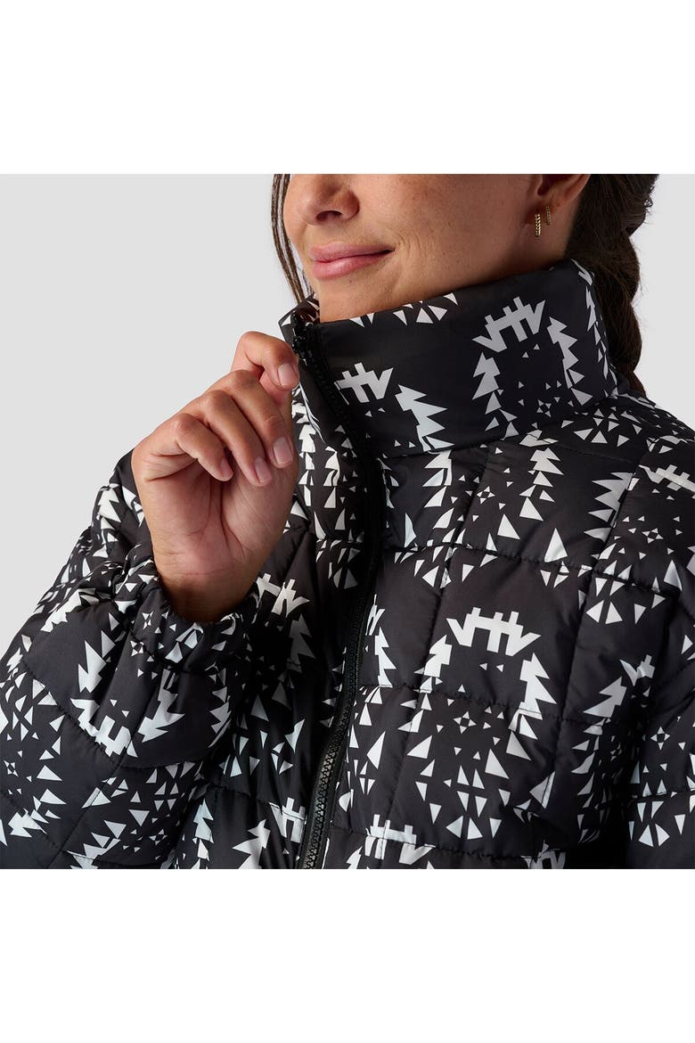 Printed Quilted Puffer - Women's, Alternate, color, Midnight Navy Nordic Print