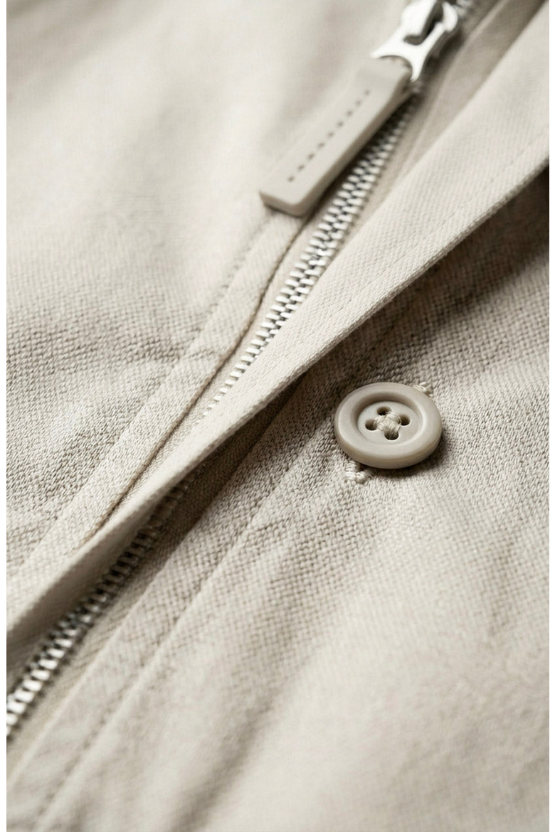 Stand Collar Long Sleeve Jacket, Alternate, color, Light Beige