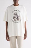 Acne Studios Relaxed Fit Distressed Organic Cotton Graphic T-Shirt