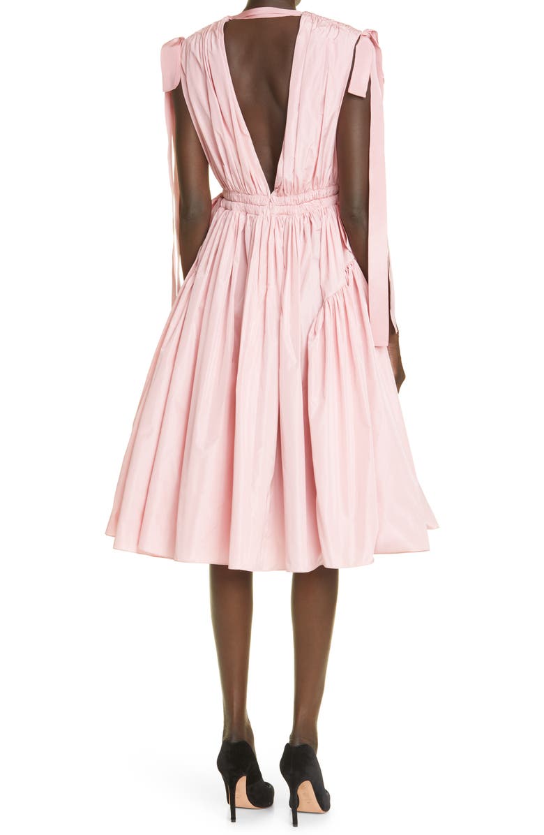 McQueen Alexander McQueen Taffeta Fit & Flare Dress, Alternate, color, 