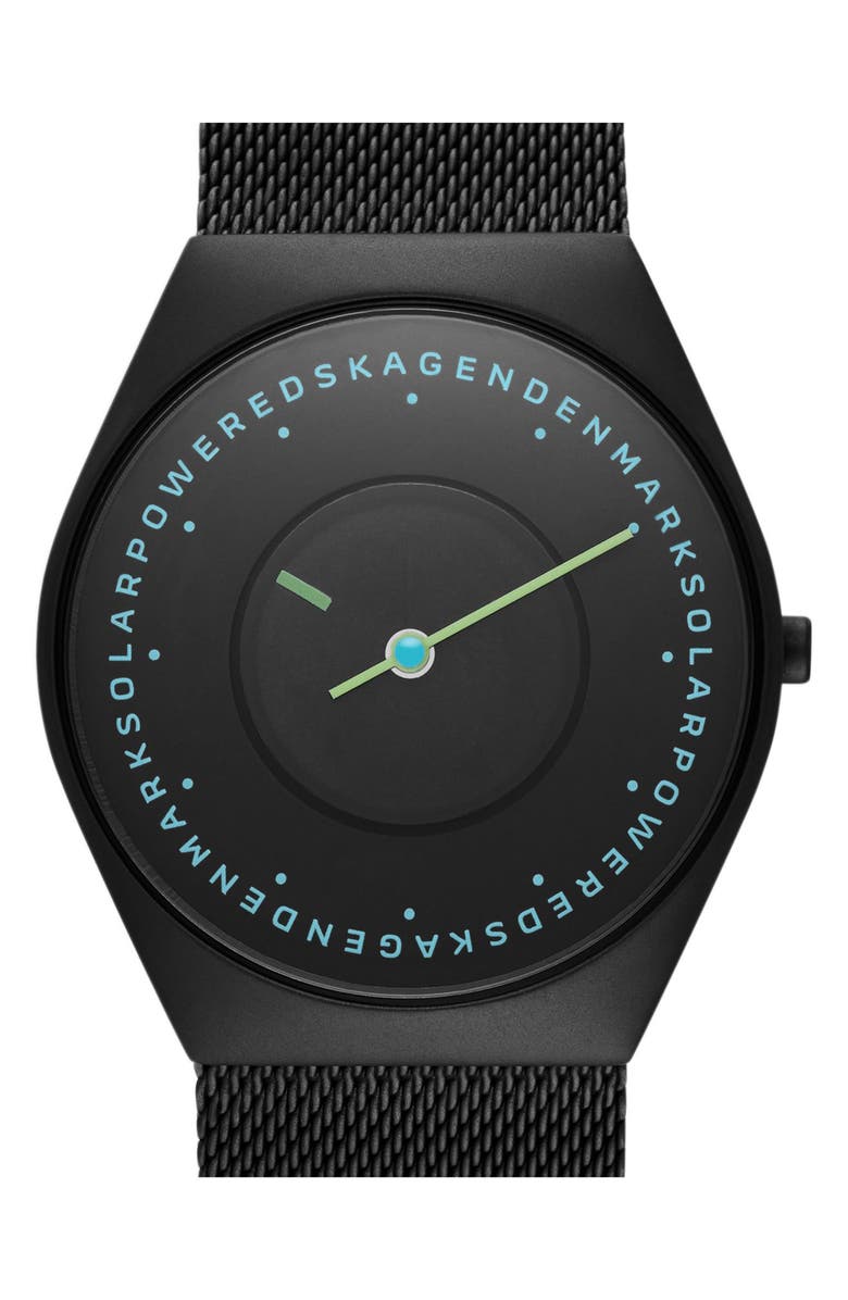 Skagen Grenen Solar Powered Mesh Strap Watch, 37mm, Alternate, color,