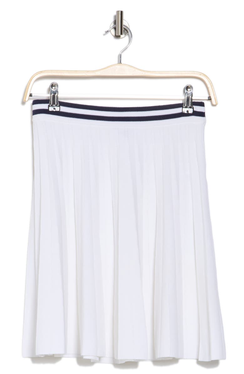 525 Larissa Stripe Waist Pleated Skirt, Alternate, color, Bleach White Multi