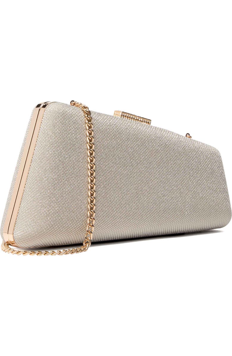 Dune London Balancing Frame Clutch, Alternate, color, Gold