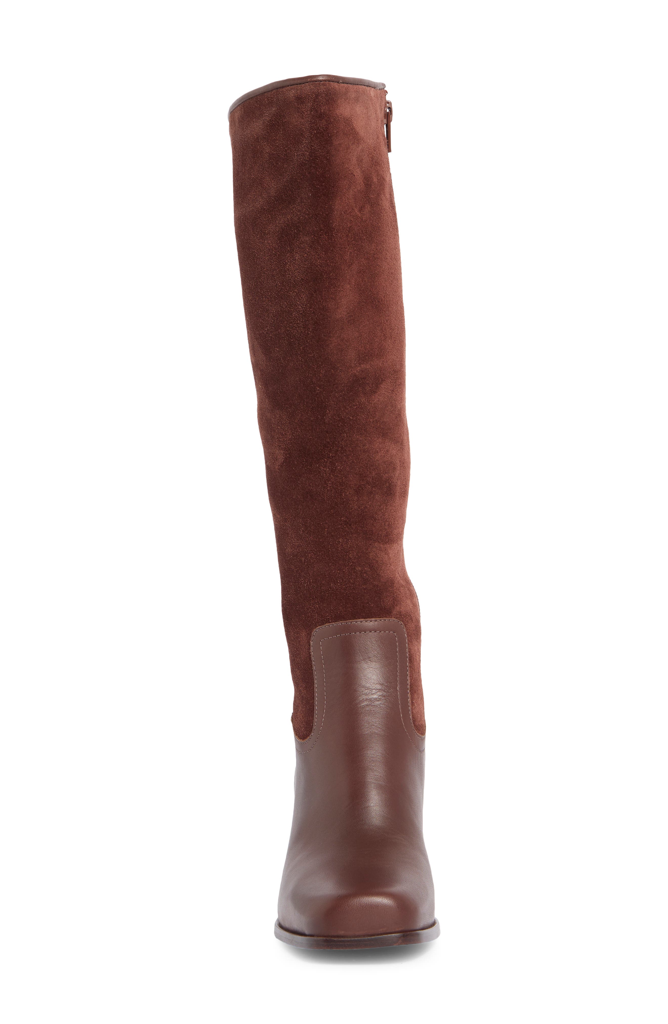 Franklin Leather Knee High Boot, Alternate, color, OAK SUEDE