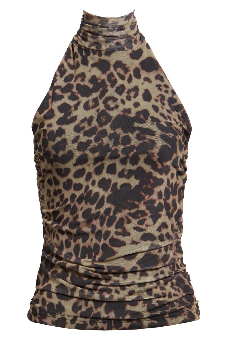 Ihparda Leopard Print Halter Top, Alternate, color, LEOPARD