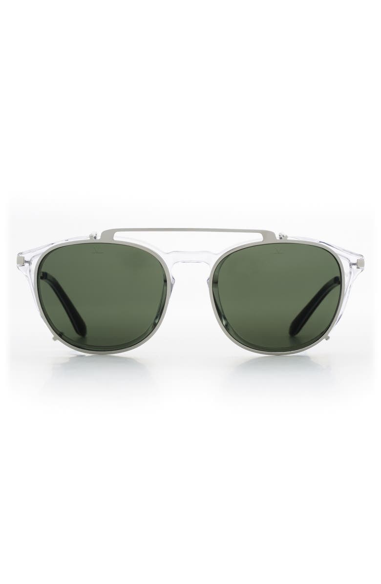 Vuarnet Pantos Optique Clip-On Lens 49mm Square Sunglasses, Main, color, 