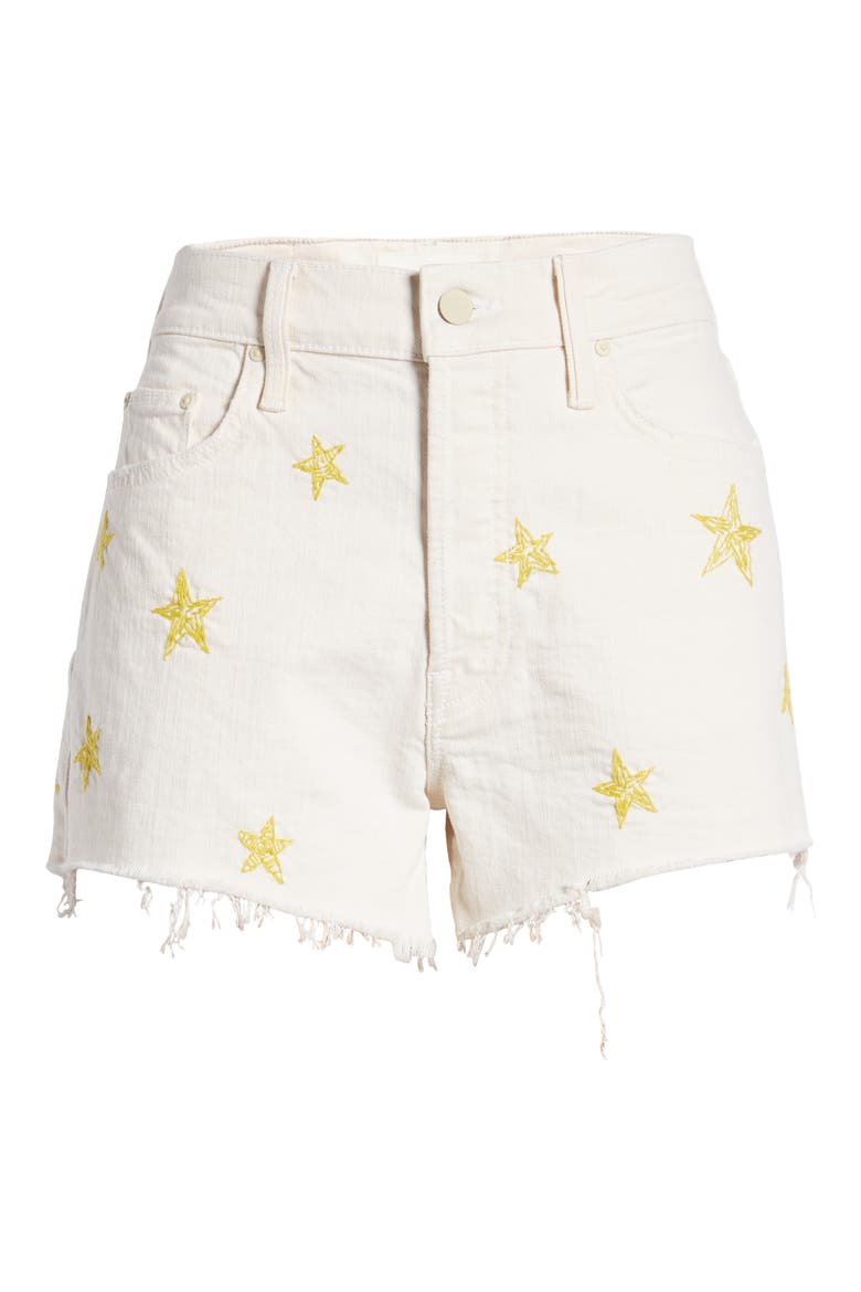 The Tomcat Kick Fray Hem Denim Shorts, Alternate, color, SHOOT FOR THE STARS