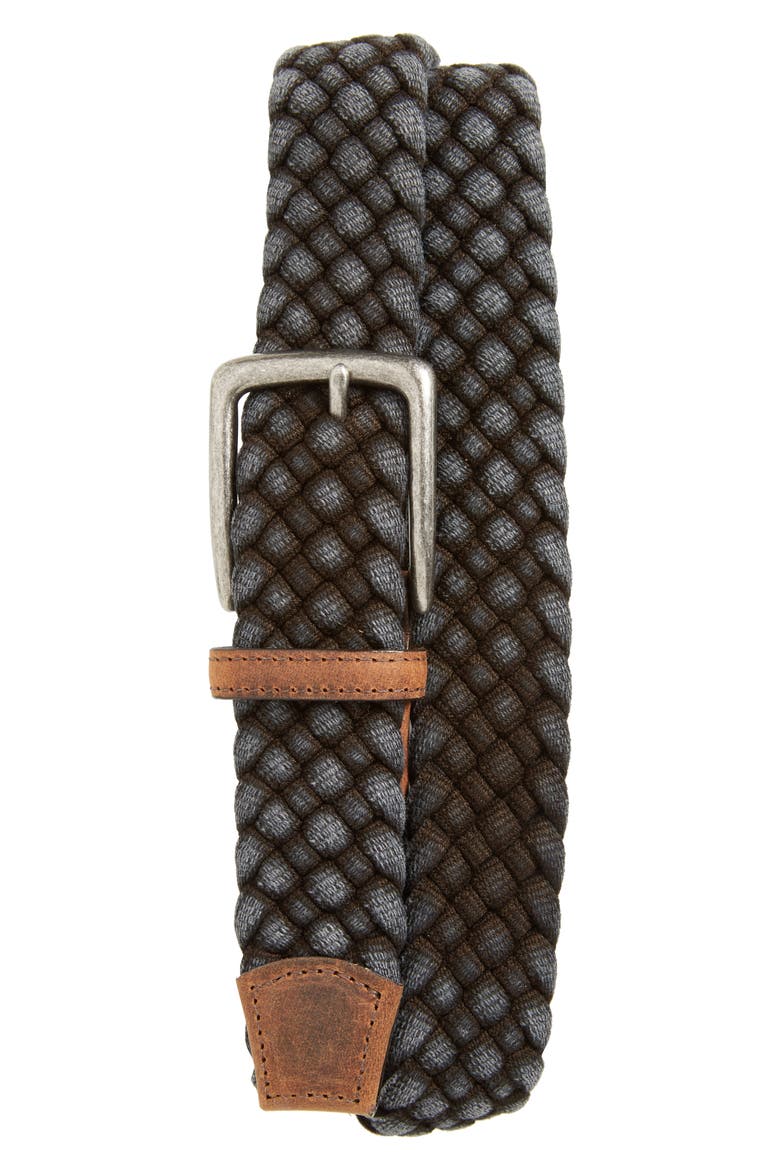 Woven Cotton Belt, Main, color, BLACK