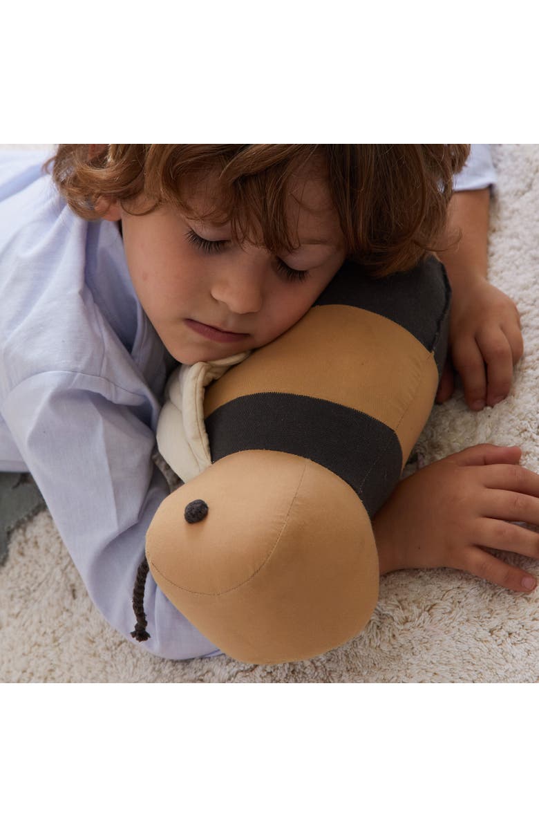 Lorena Canals Cushion Buzzy Bee, Alternate, color, Honey, Dark Grey, Natural