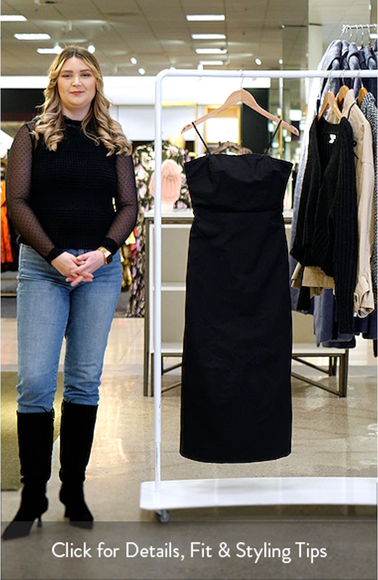 Kennedy Strapless Cotton Blend Cocktail Dress, sales video thumbnail