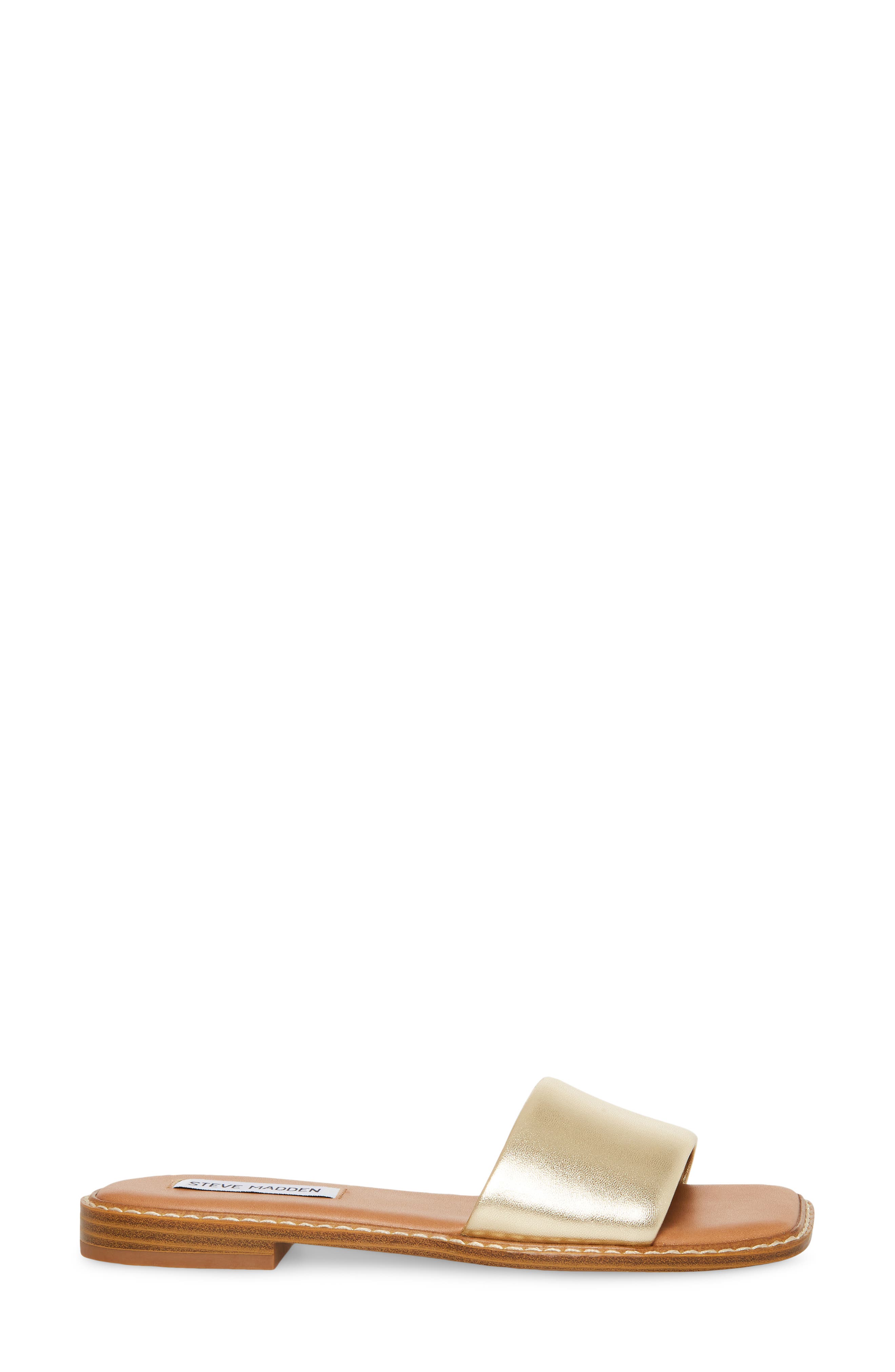 Sandra Slide Sandal, Alternate, color, GOLD LEATH