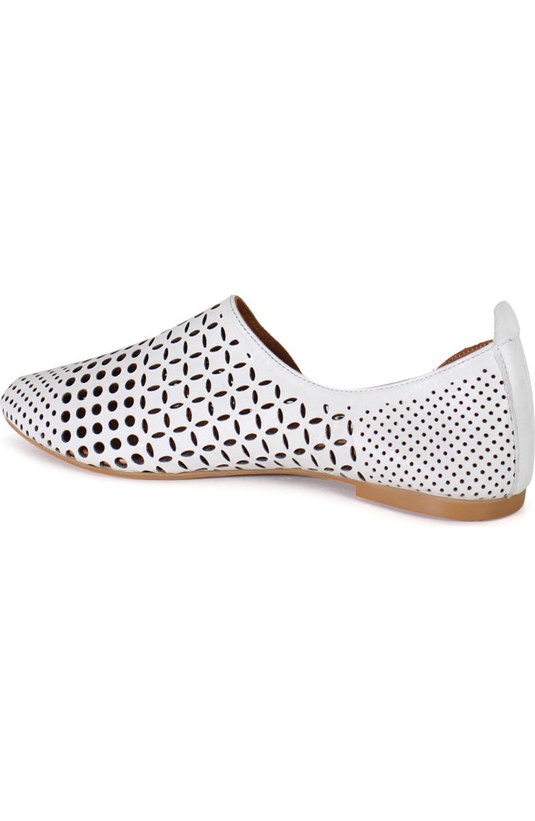 Diba True PAPY RUSS Leather D'Orsay Slip On Flat, Alternate, color, Off White