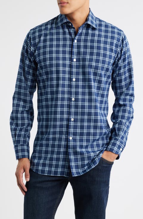 Mystic Performance Double Check Button-Up Flannel Shirt