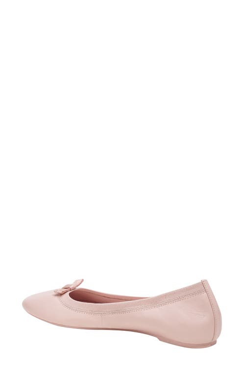 Kate Spade Claudette Leather Bow Ballerina Flats In Pink