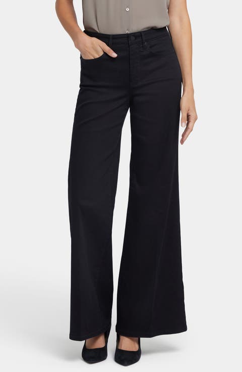 Mia Palazzo High Waist Flare Jeans (Optic White)