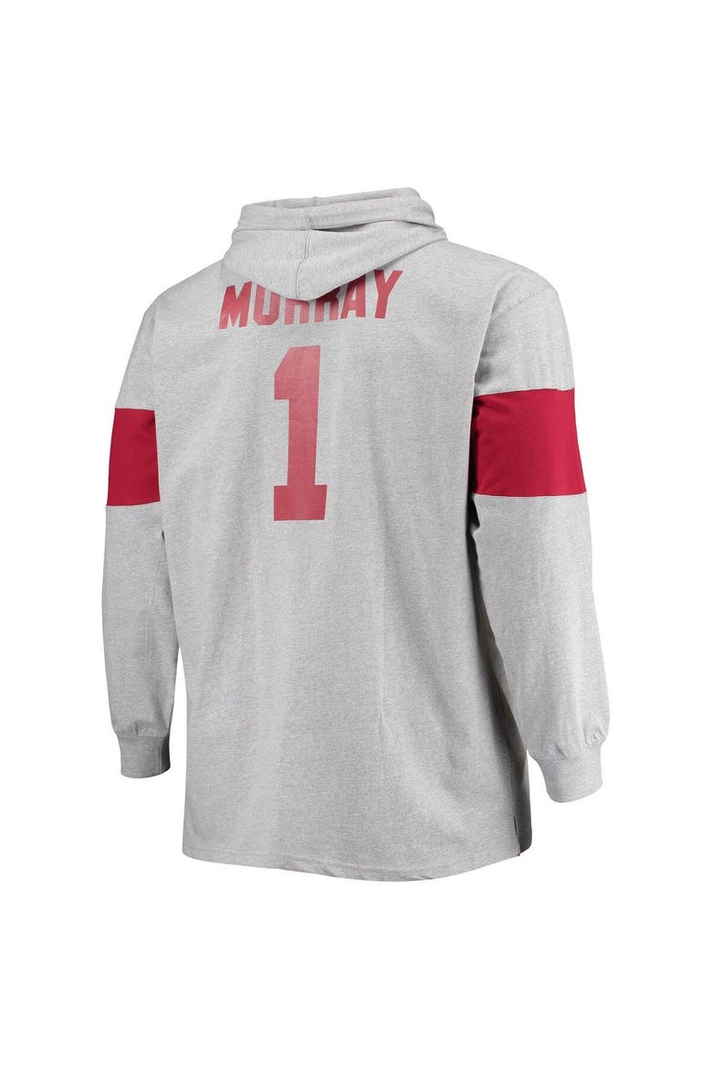 Men's Fanatics Branded Kyler Murray Heathered Gray Arizona Cardinals Big & Tall Player Name & Number Pullover Hoodie, Alternate, color, Heather Gray