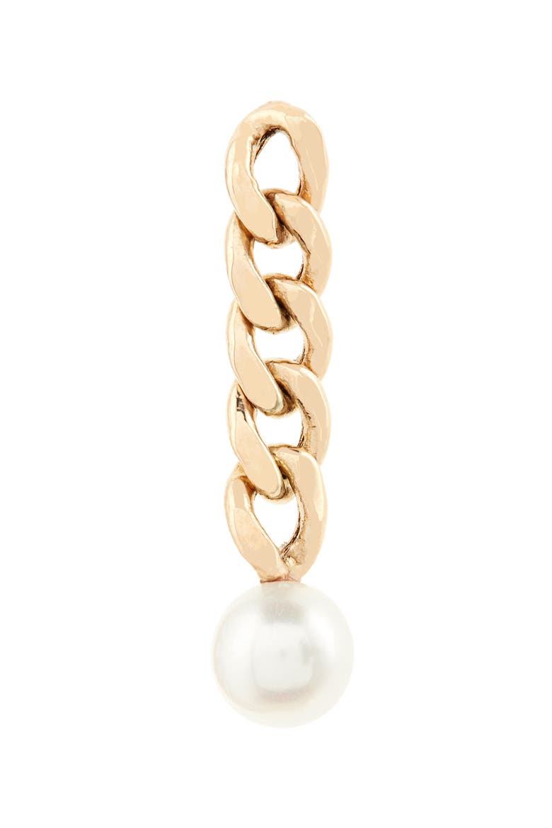 Short Curb Chain Earring, Main, color, YELLOW GOLD