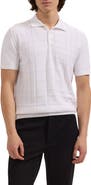 Bugatchi Textured Grid Polo Sweater