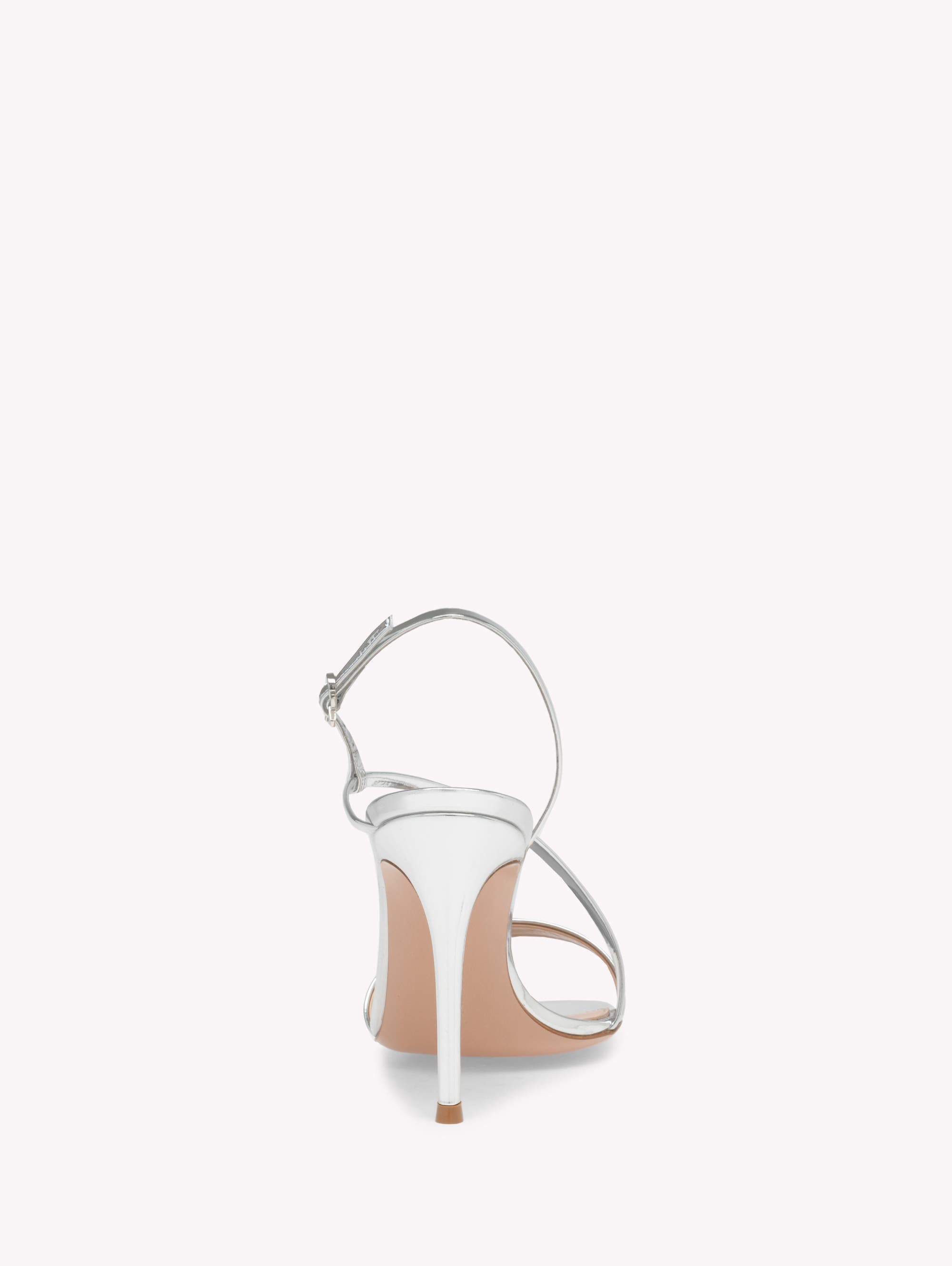 Gianvito Rossi Manhattan 95 Sandal, Alternate, color, Metallic Silver Leather