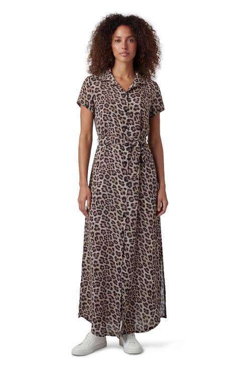 Leopard Womens Shirt Dress